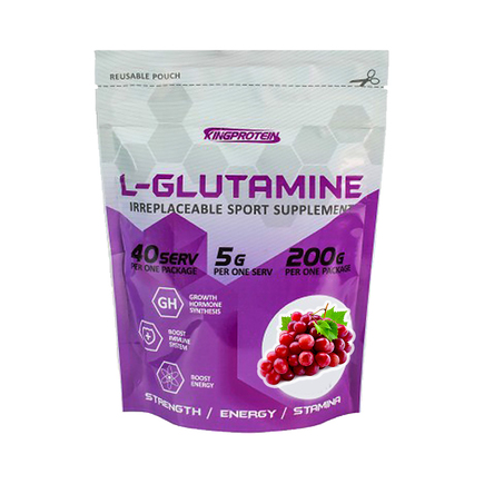 Глютамин L-Glutamine 200 г KingProtein Виноград