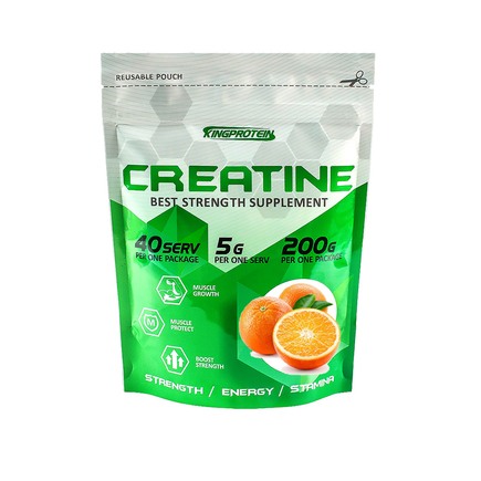 Креатина моногидрат Creatine Monohydrate 200 г KingProtein Апельсин