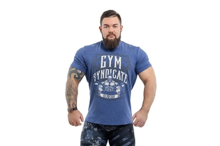 Small Футболка DICH: Classic T-Shirt Blue Melanje Gym Syndicate