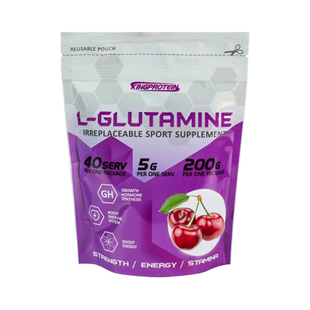 Глютамин L-Glutamine 200 г KingProtein Вишня