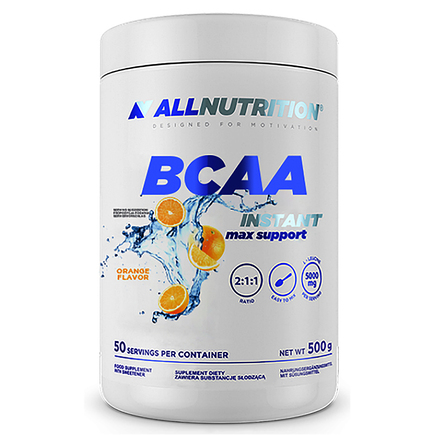 Аминокислоты с глютамином BCAA Max Support Instant 500 гр Allnutrition Апельсин
