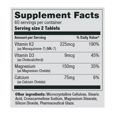 Комплекс витаминов K2 + D3 (МК 7) 120 таб Ultimate Nutrition