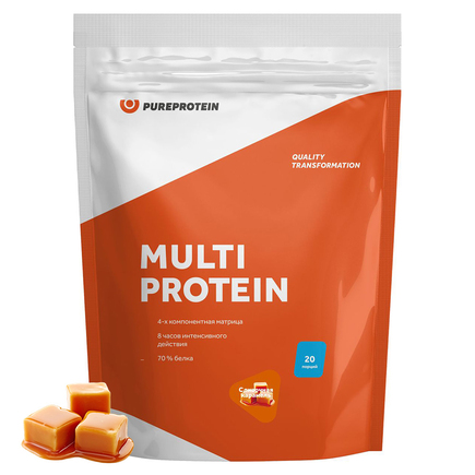 Протеин комплексный Multi Protein 600 г Pureprotein Сливочная карамель
