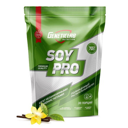 Протеин соевый изолят Soy Pro 900 г Geneticlab Ваниль