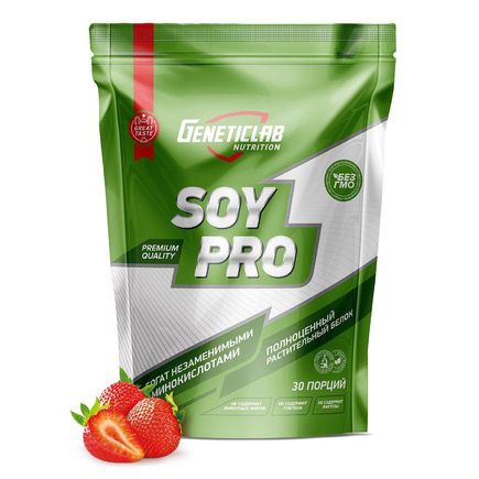 Протеин соевый изолят Soy Pro 900 г Geneticlab Клубника