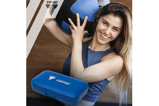 Small Таблетница кейс для капсул 5 отделений Trec Nutrition синяя