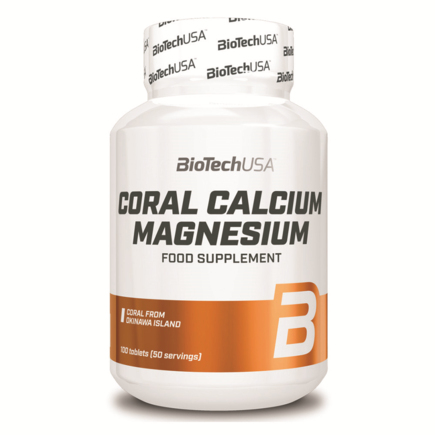 Кальций + Магний Coral calcium magnesium 100 таб Biotech USA