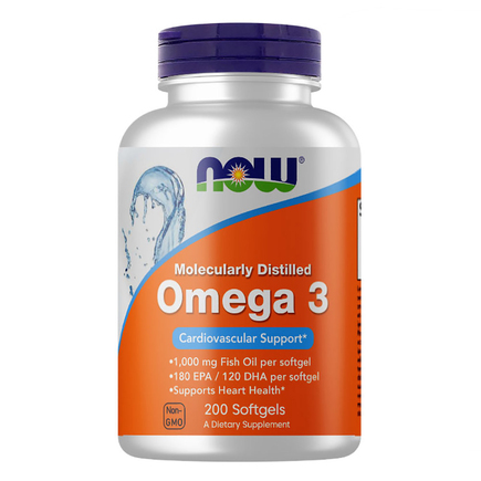Омега 3 1000 мг Omega-3 200 капс Now Foods