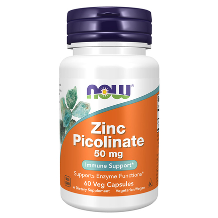 Пиколинат цинка 50 мг Zinc Picolinate 60 капс Now Foods