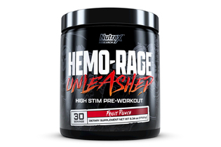 Small Предтренировочный комплекс с высокой стимуляцией Hemo-Rage Unleashed 179,8 г Nutrex Research Фруктовый пунш