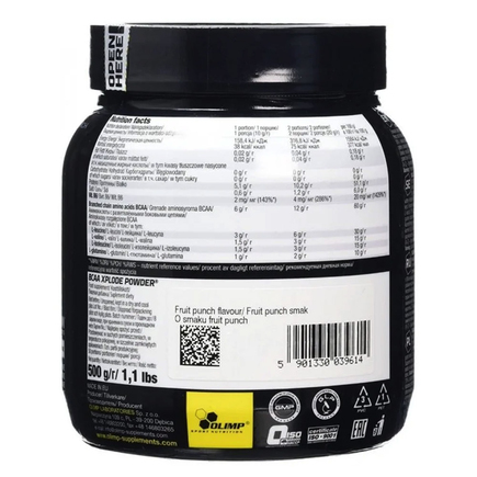 Аминокислоты BCAA Xplode Powder 500 г Olimp Nutrition фруктовый пунш