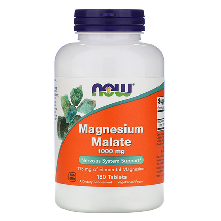 Магния малат 1000 мг Magnesium Malate 1000 mg 180 таб NOW