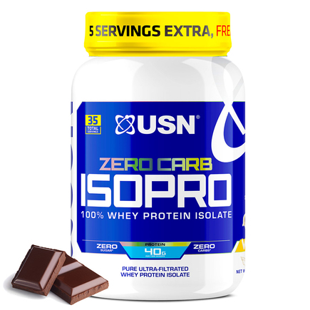 Протеин изолят сывороточный IsoPro Zero Carb 805 г USN Шоколад