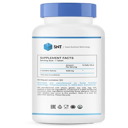 Л-карнитин Тартрат 1000 L-Carnitine 90 таб SNT